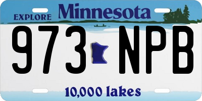 MN license plate 973NPB