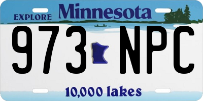 MN license plate 973NPC