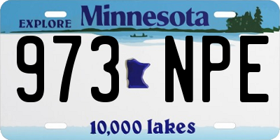 MN license plate 973NPE