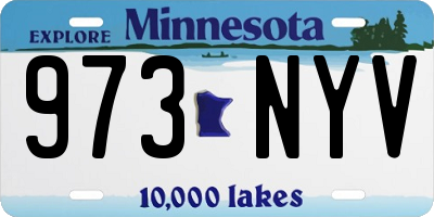 MN license plate 973NYV