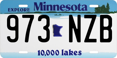 MN license plate 973NZB