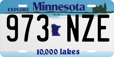 MN license plate 973NZE