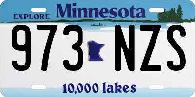 MN license plate 973NZS