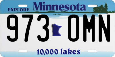 MN license plate 973OMN