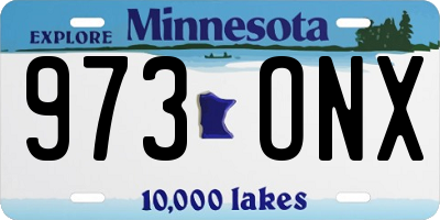 MN license plate 973ONX