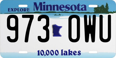 MN license plate 973OWU
