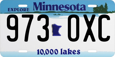 MN license plate 973OXC