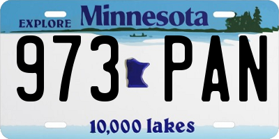 MN license plate 973PAN