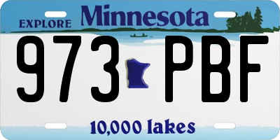 MN license plate 973PBF