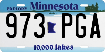MN license plate 973PGA