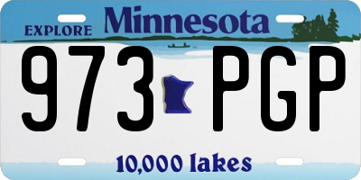 MN license plate 973PGP