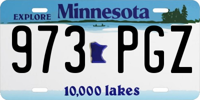 MN license plate 973PGZ