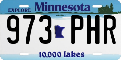 MN license plate 973PHR