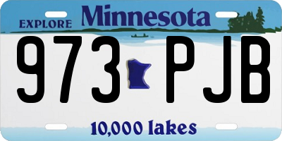 MN license plate 973PJB