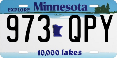 MN license plate 973QPY