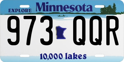 MN license plate 973QQR