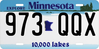 MN license plate 973QQX