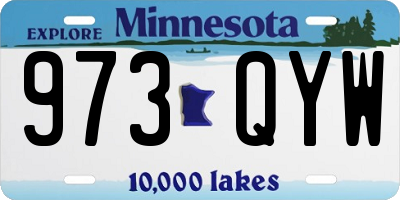 MN license plate 973QYW