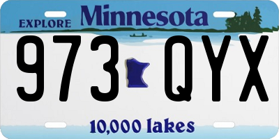 MN license plate 973QYX