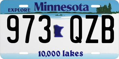 MN license plate 973QZB