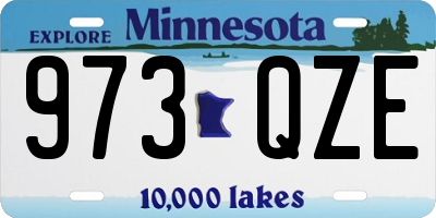 MN license plate 973QZE