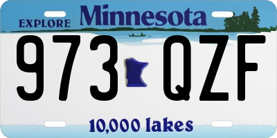 MN license plate 973QZF