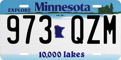 MN license plate 973QZM
