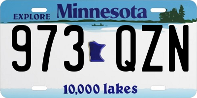MN license plate 973QZN
