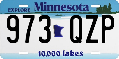 MN license plate 973QZP