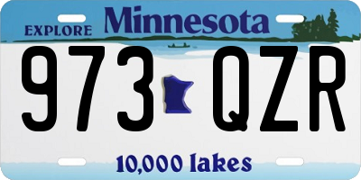 MN license plate 973QZR