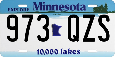 MN license plate 973QZS