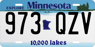 MN license plate 973QZV