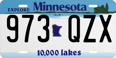 MN license plate 973QZX