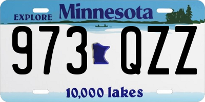 MN license plate 973QZZ