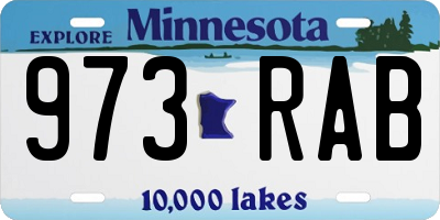 MN license plate 973RAB