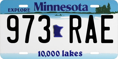 MN license plate 973RAE