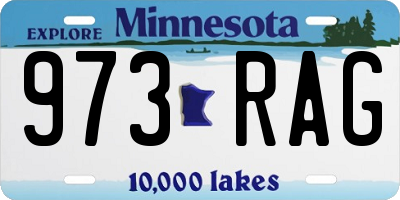 MN license plate 973RAG