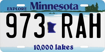 MN license plate 973RAH