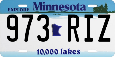 MN license plate 973RIZ