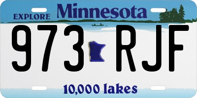 MN license plate 973RJF