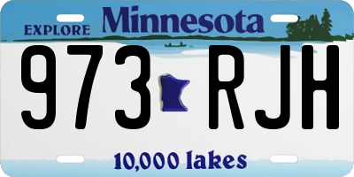 MN license plate 973RJH