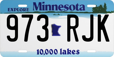 MN license plate 973RJK