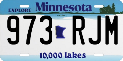 MN license plate 973RJM