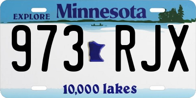 MN license plate 973RJX
