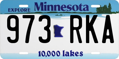 MN license plate 973RKA