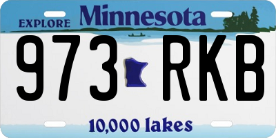 MN license plate 973RKB
