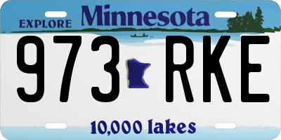 MN license plate 973RKE