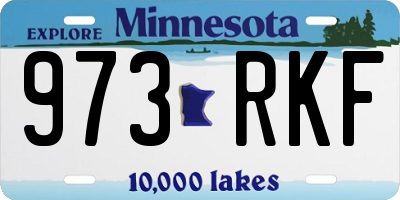 MN license plate 973RKF