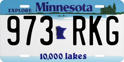 MN license plate 973RKG