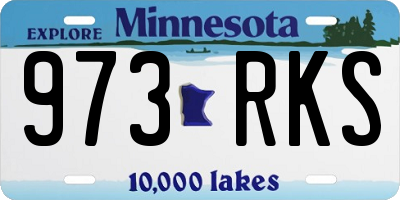 MN license plate 973RKS